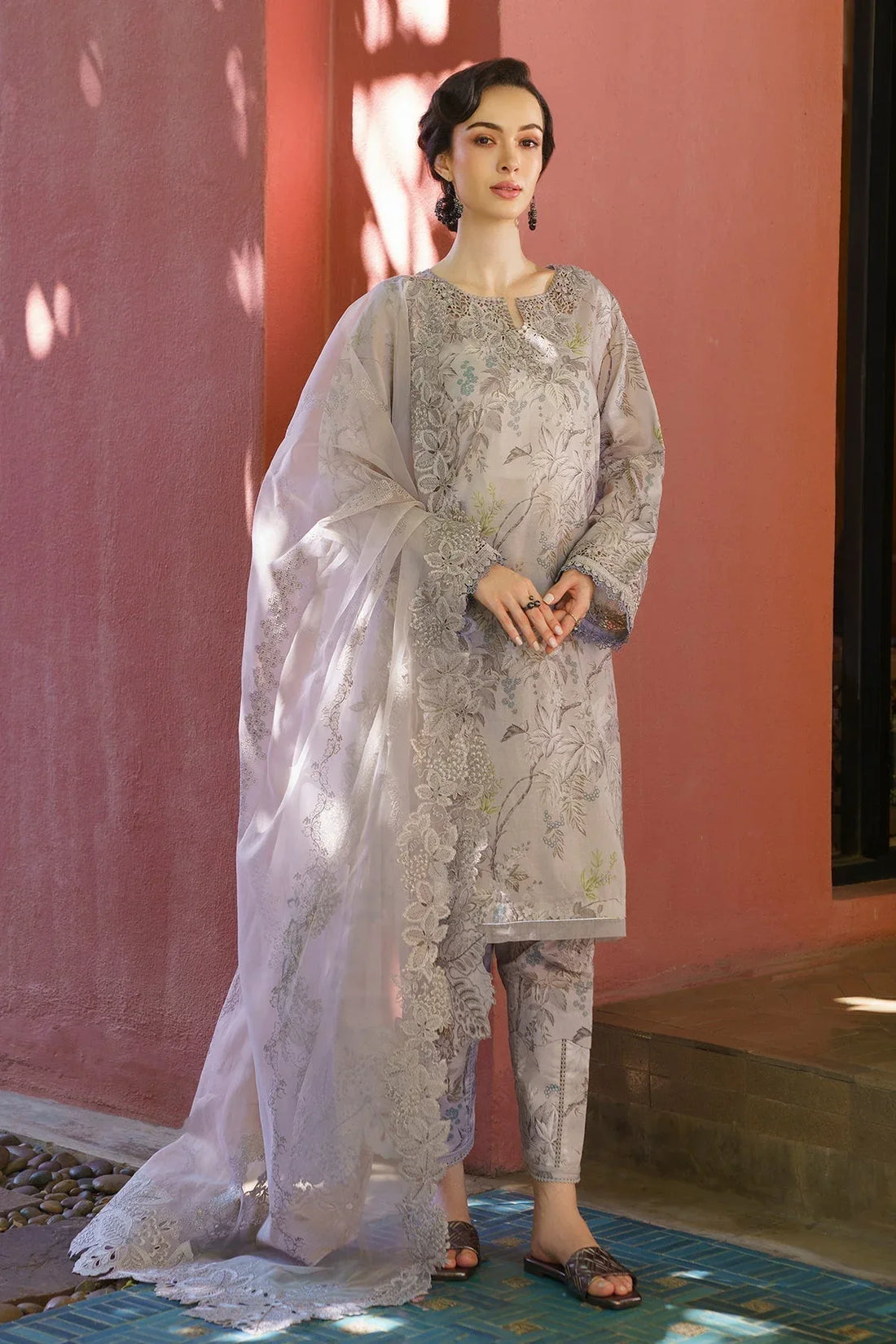 Baroque | Lawn Collection 24 | UF-578 - Rang-e-Khaas