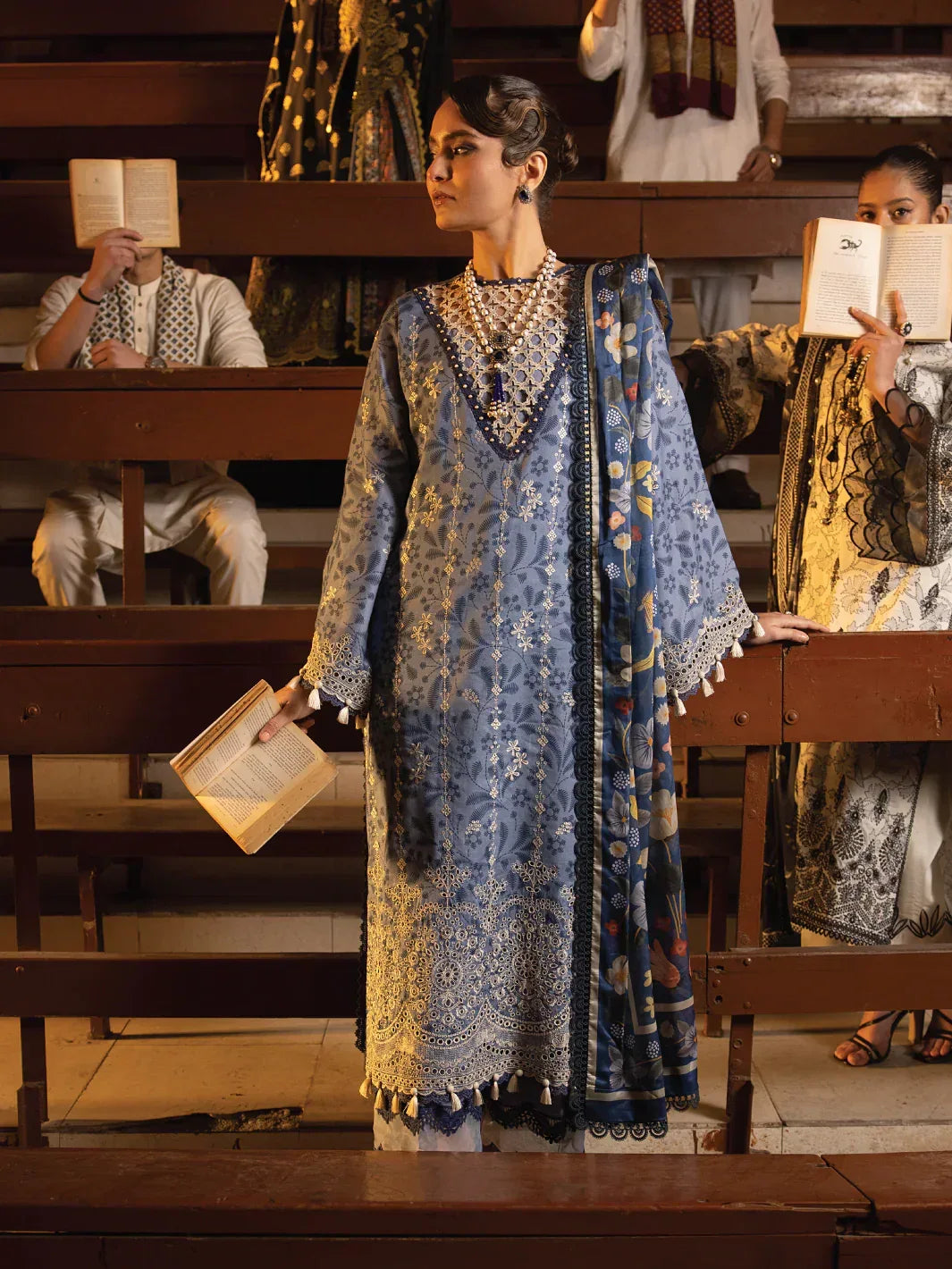Faiza Faisal | Maya Luxury Lawn | Gamze - Rang-e-Khaas