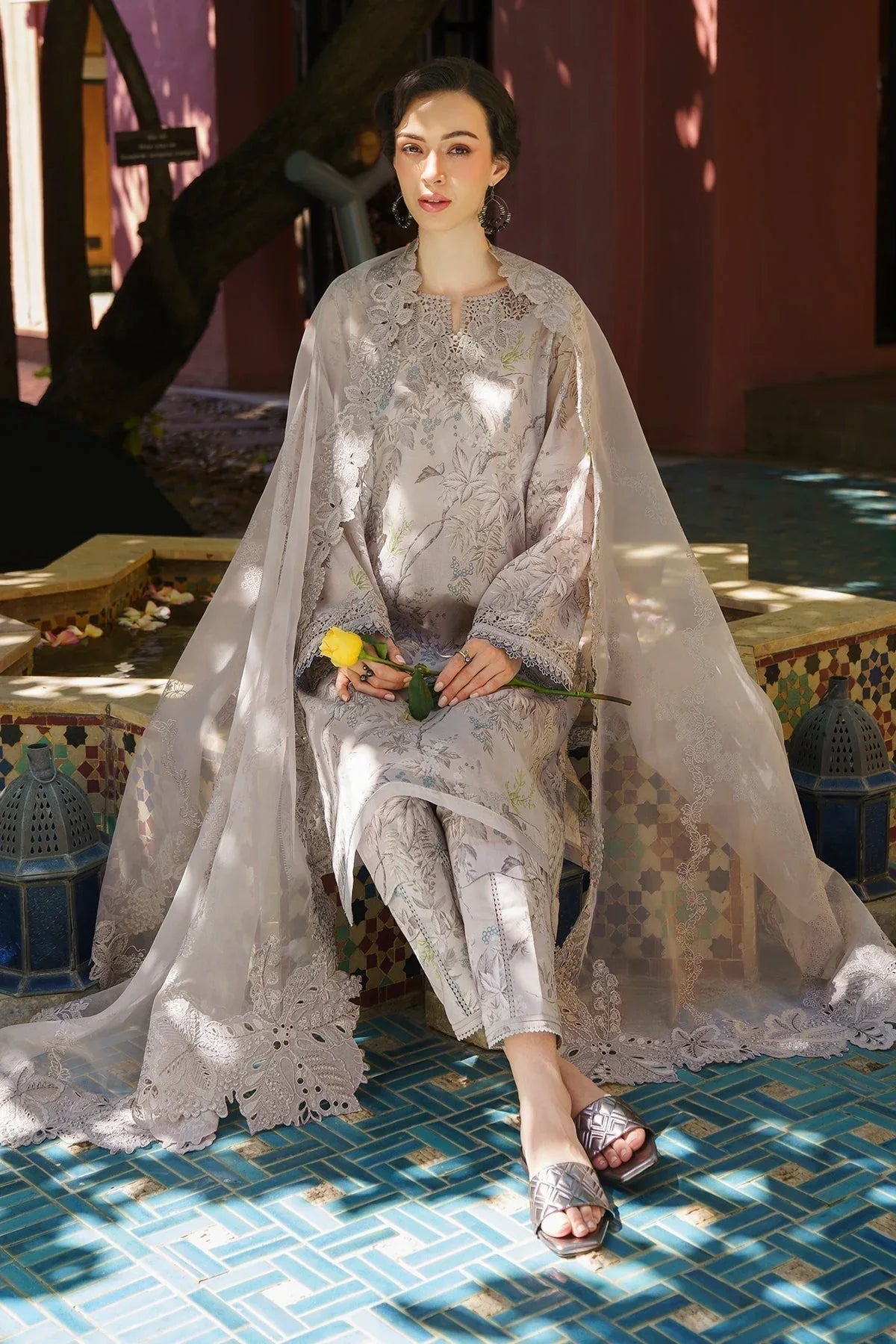 Baroque | Lawn Collection 24 | UF-578 - Rang-e-Khaas