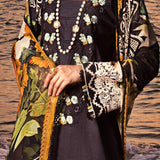 ELAF Signature Embroidered Lawn Unstitched 3Pc Suit ESL-08B NIGHTFALL