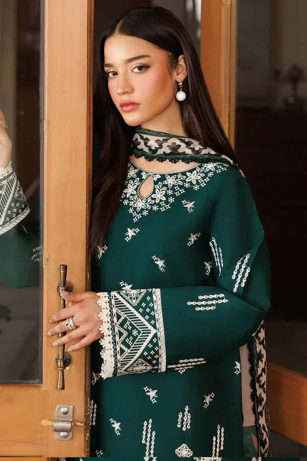 Farasha | Summer Weaves Embroidered Lawn | Teal Essence - Rang-e-Khaas