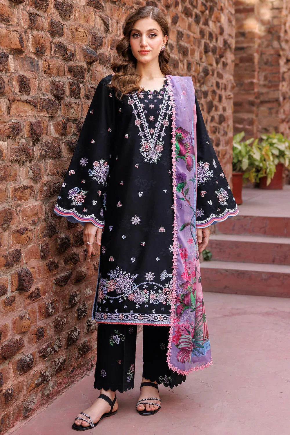 Farasha | Printed Essentials | Sable - Rang-e-Khaas