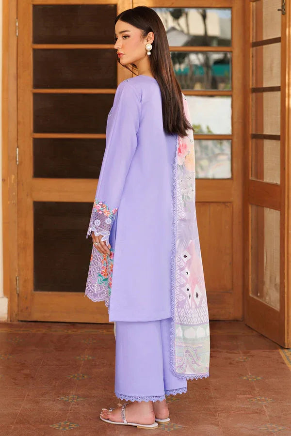 Farasha | Summer Weaves Embroidered Lawn | Lavender Dew - Rang-e-Khaas