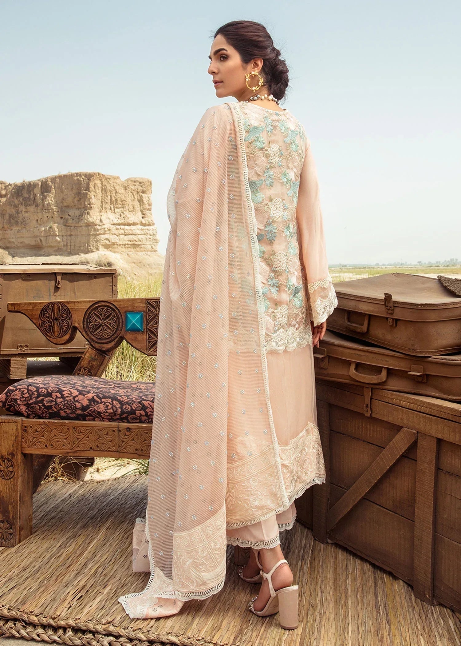 Saira Shakira | Luxury Pret | Peach Sandstone - Rang-e-Khaas