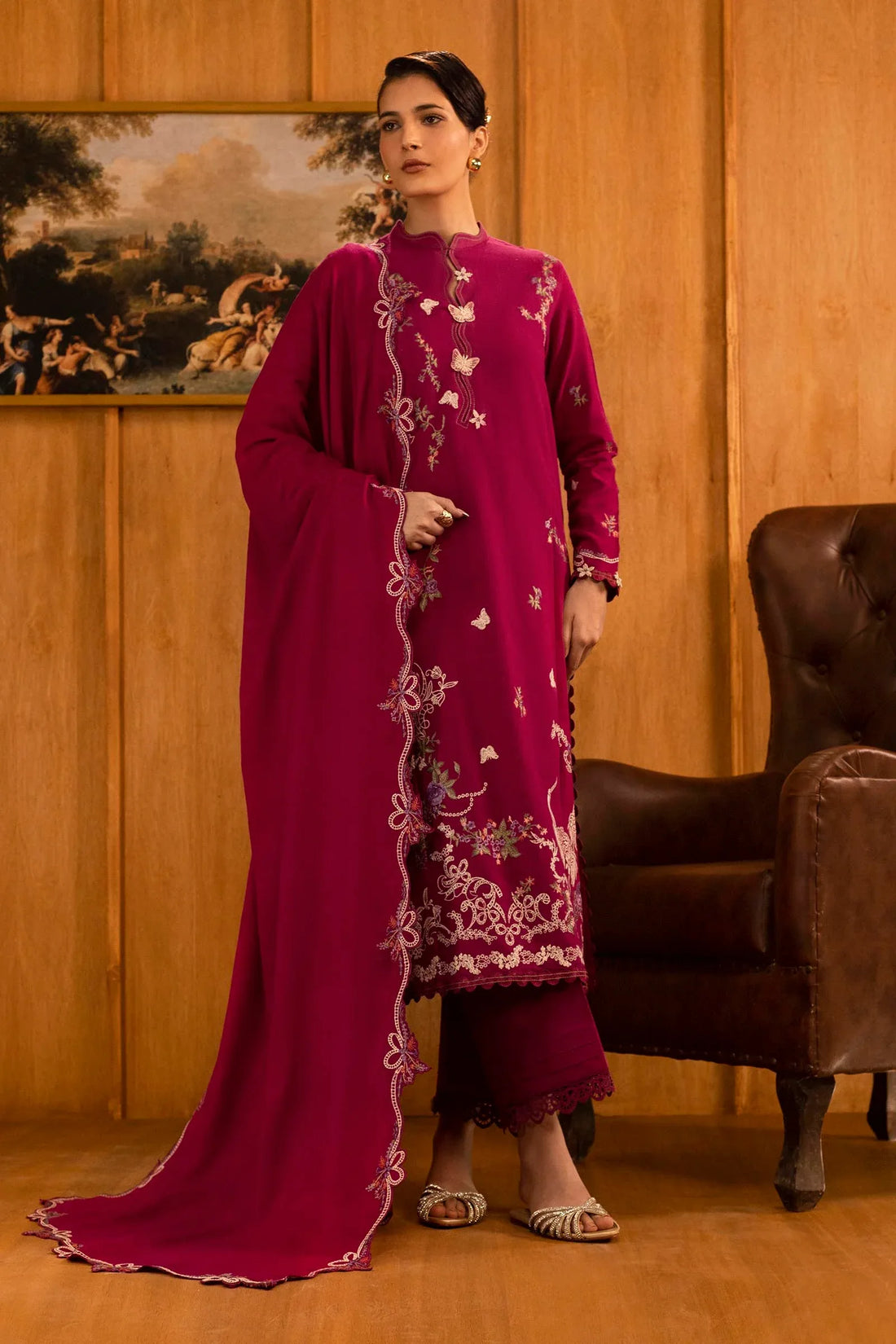 Sana Safinaz | Muzlin Winter 25 | 012A - Rang-e-Khaas