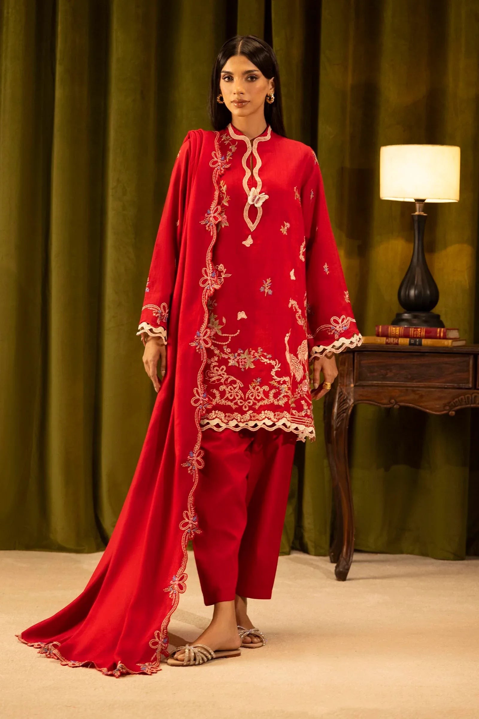 Sana Safinaz | Muzlin Winter 25 | 012B - Rang-e-Khaas
