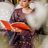 Alizeh Fashion Luxury Embroidered Chiffon 3Pc Suit AF-CH-2173-Nagar B Magenta
