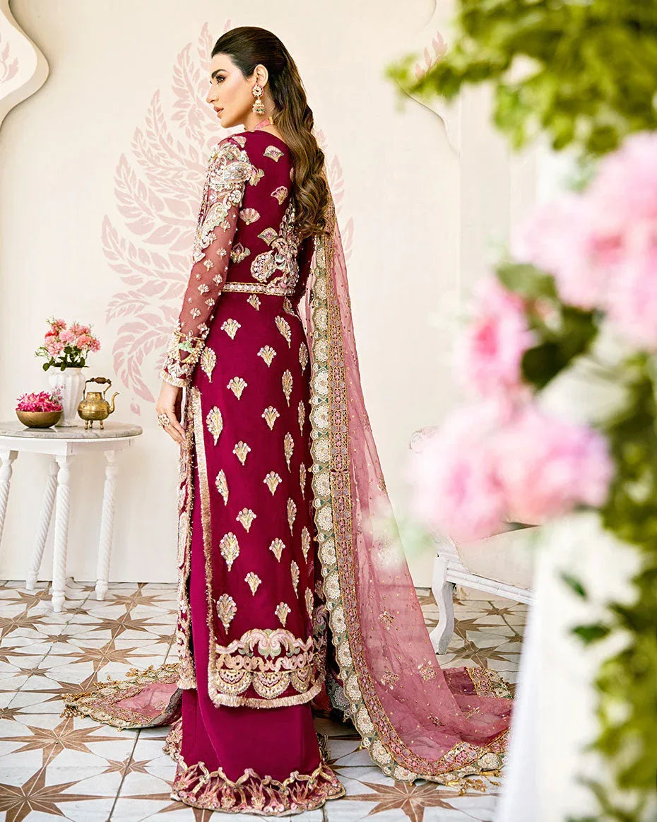 Gulaal | Wedding Formals | Pois Embroidered Net 3-Piece Suit WS-08 - Rang-e-Khaas