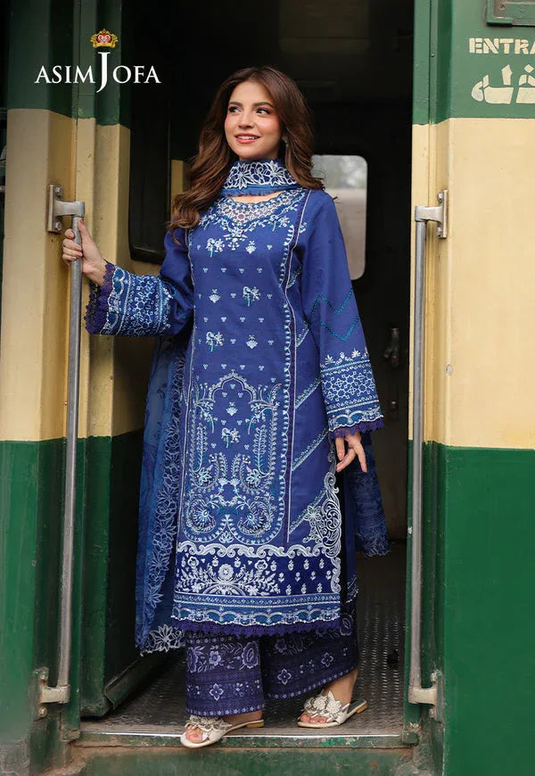 Asim Jofa | Summer Rhapsody |  AJUBU-02 Embroidered Jacquard - Rang-e-Khaas