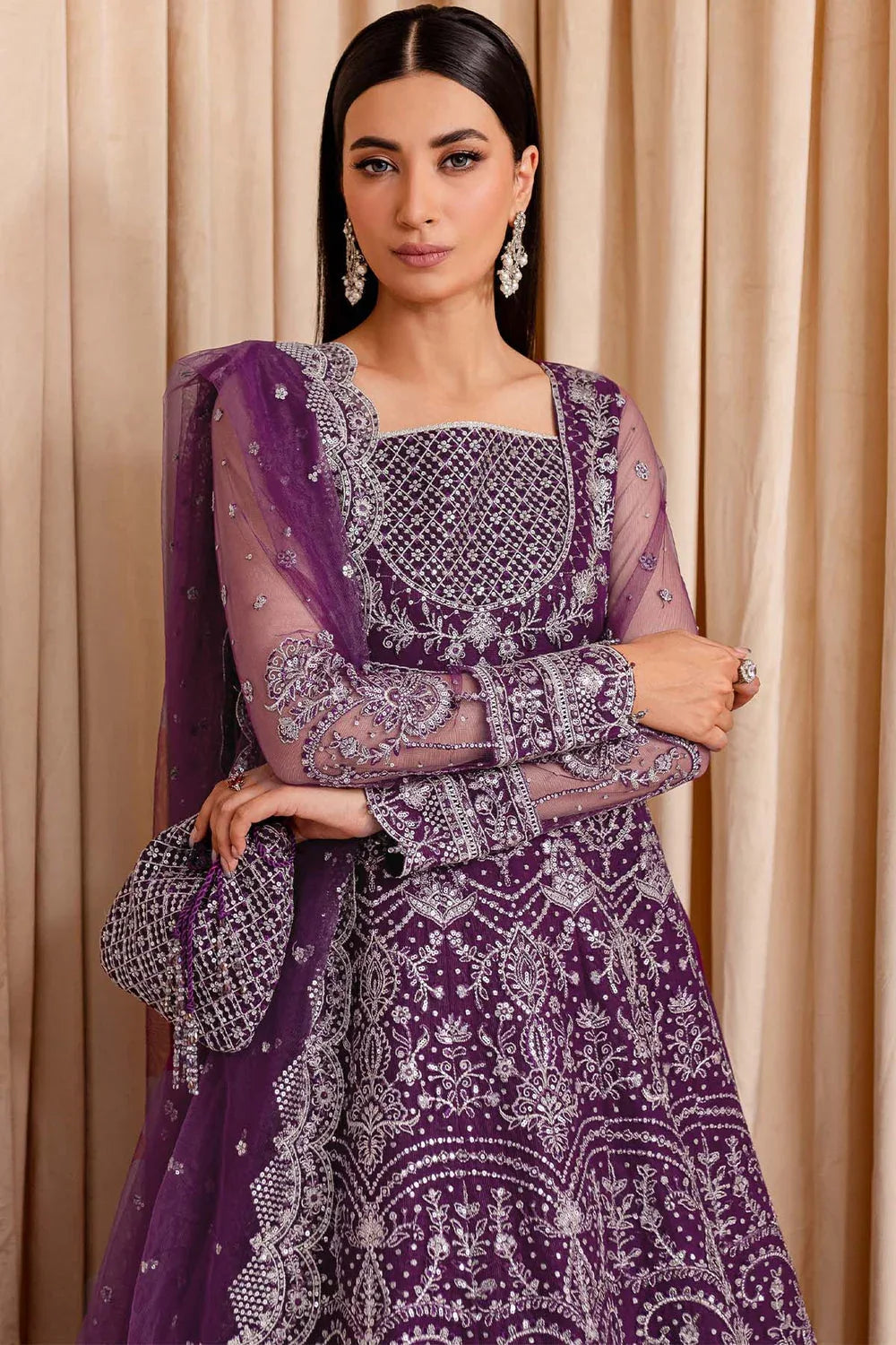 Farasha | Lumiere Formals | Plum Passion - Rang-e-Khaas