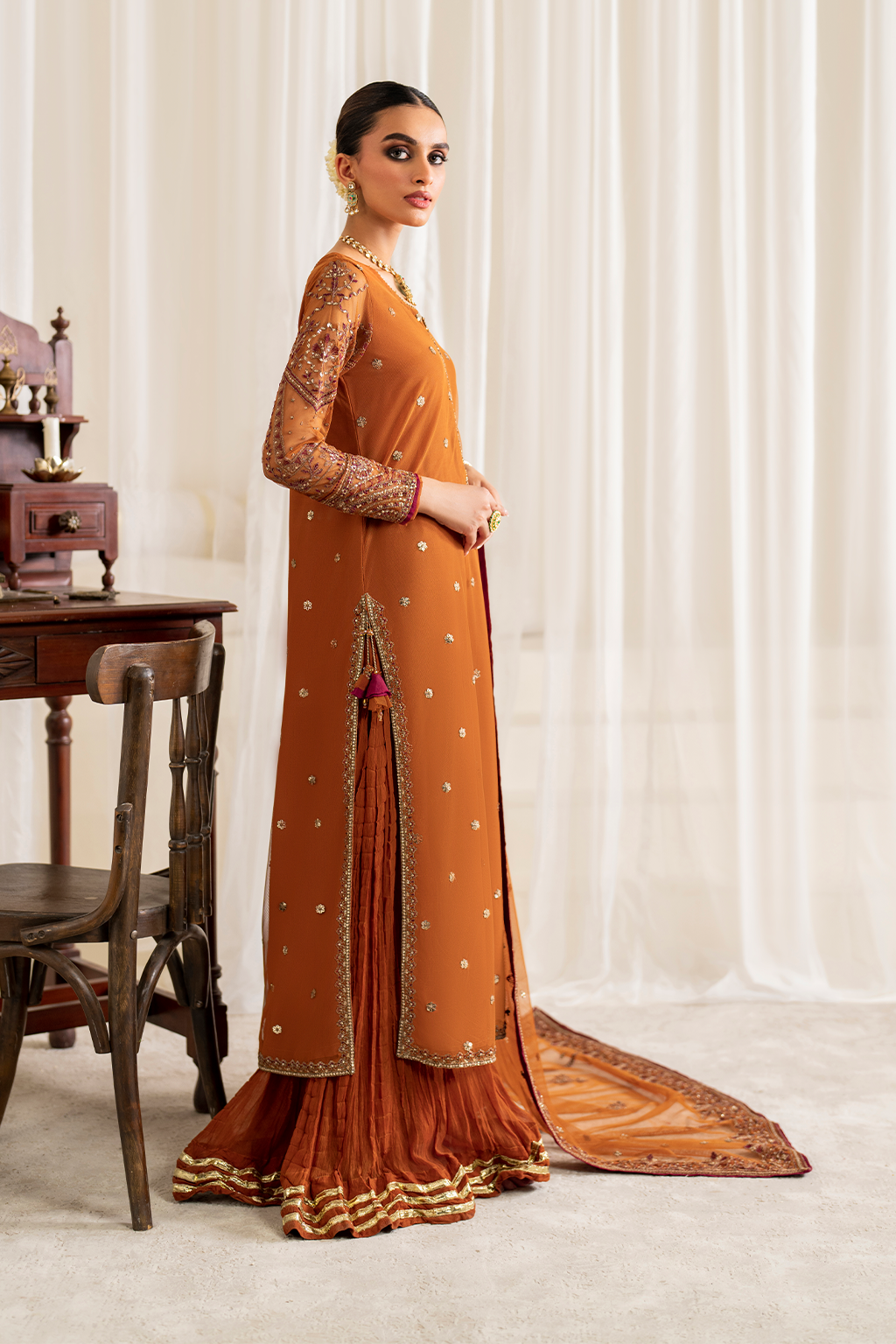 Iznik UE-287 Embroidered Net