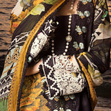 ELAF Signature Embroidered Lawn Unstitched 3Pc Suit ESL-08B NIGHTFALL