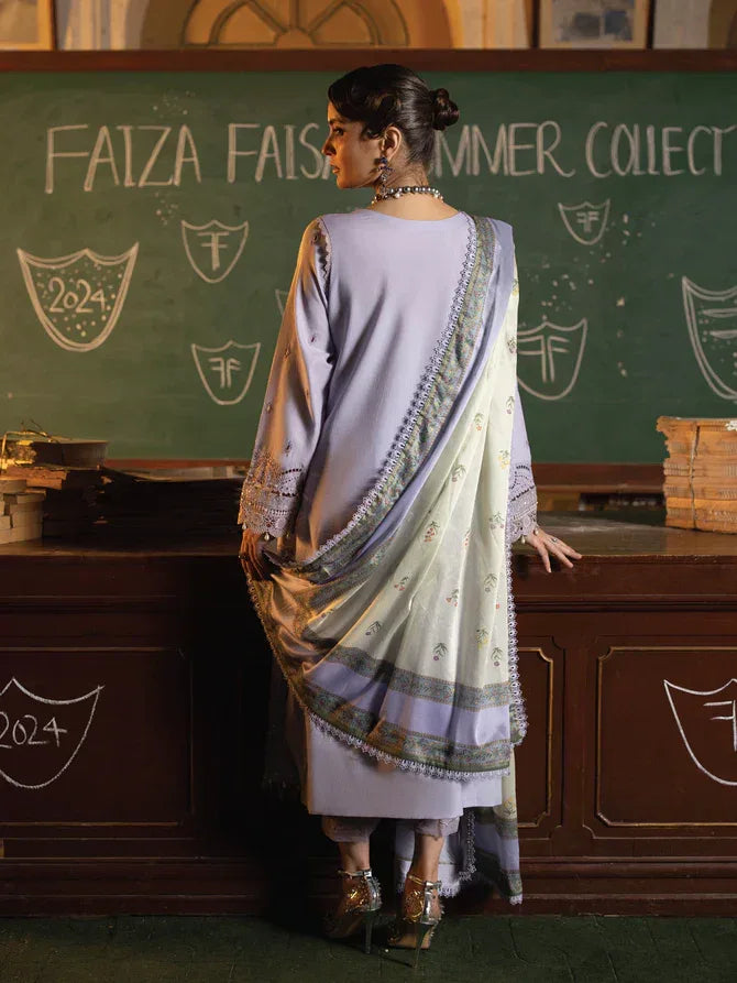 Faiza Faisal | Maya Luxury Lawn | Nazali - Rang-e-Khaas