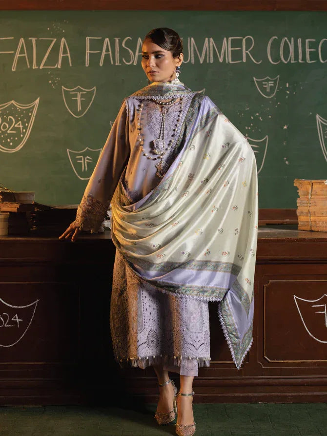Faiza Faisal | Maya Luxury Lawn | Nazali - Rang-e-Khaas