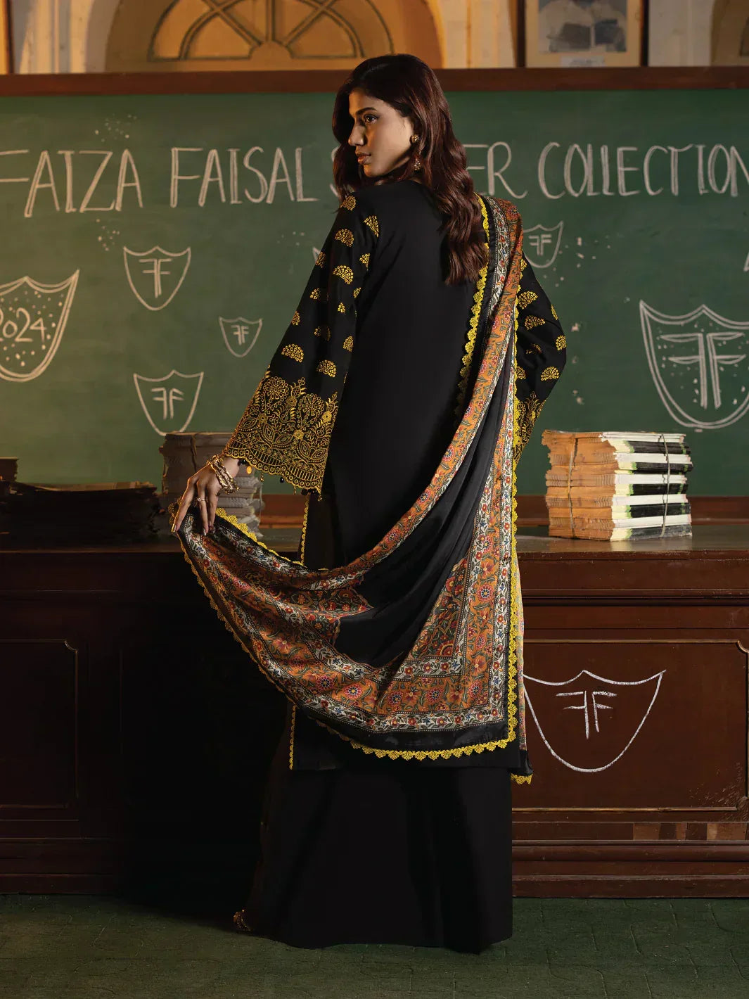 Faiza Faisal | Maya Luxury Lawn | Clara - Rang-e-Khaas