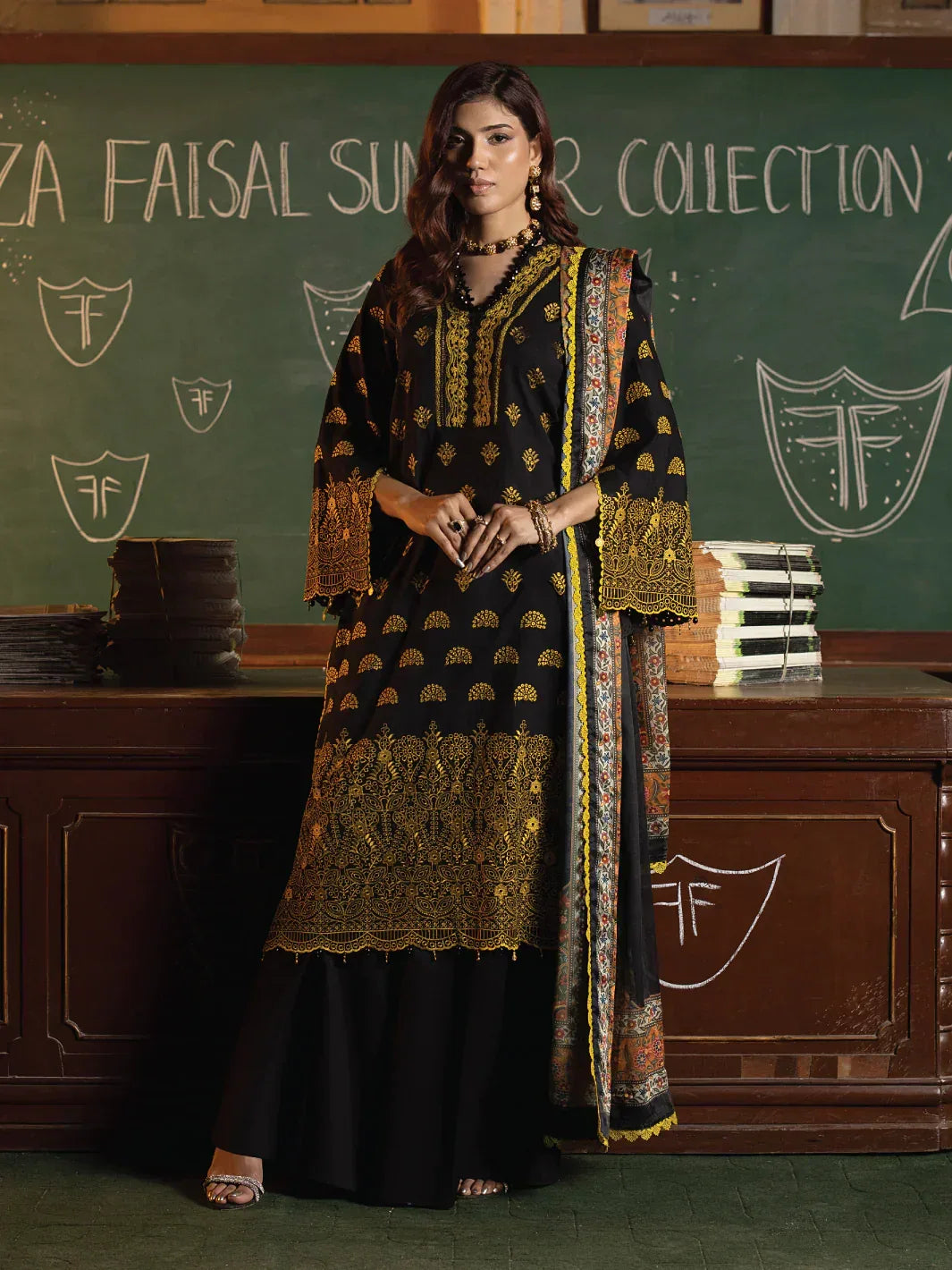 Faiza Faisal | Maya Luxury Lawn | Clara - Rang-e-Khaas