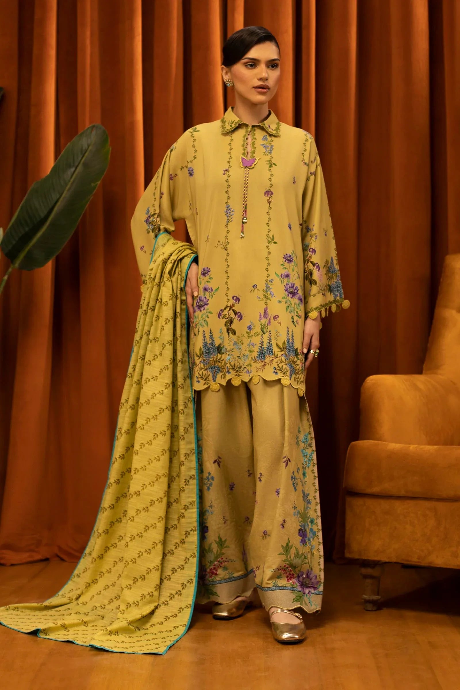 Sana Safinaz | Muzlin Winter 25 | 013A - Rang-e-Khaas