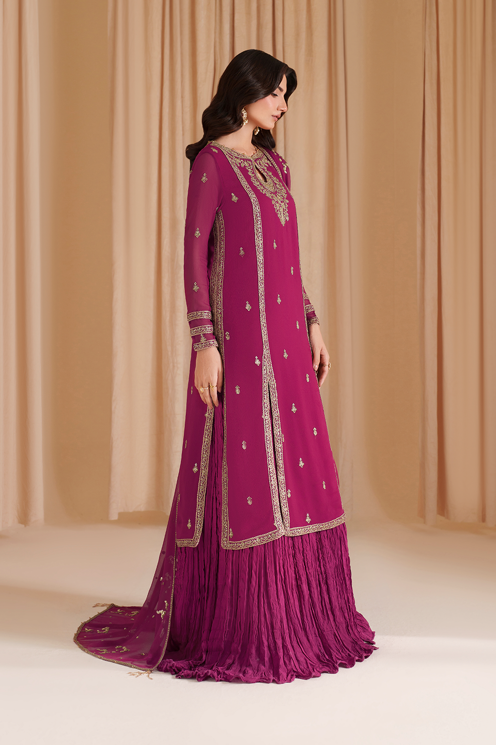 Iznik CC-81 Embroidered Chiffon
