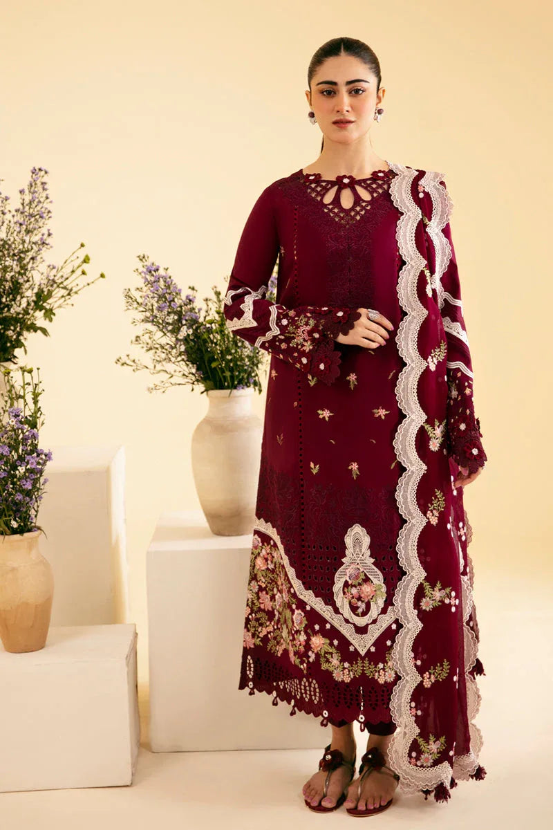 Qalamkar | Qlinekari Luxury Lawn | SQ-11 ZENAL - Rang-e-Khaas