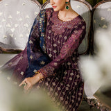Alizeh Fashion Luxury Embroidered Chiffon 3Pc Suit AF-CH-2173-Nagar B Magenta