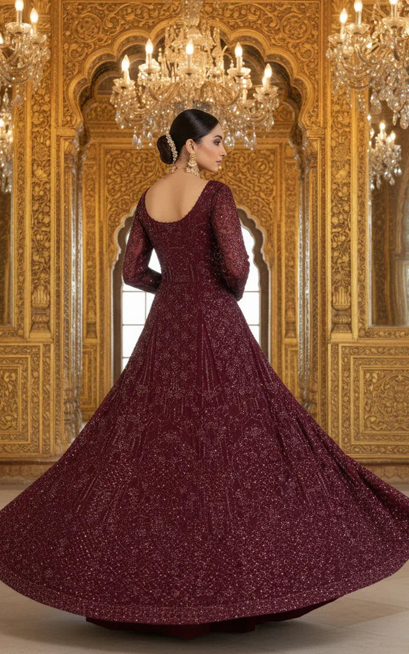Embroidered Maxi With Dupatta