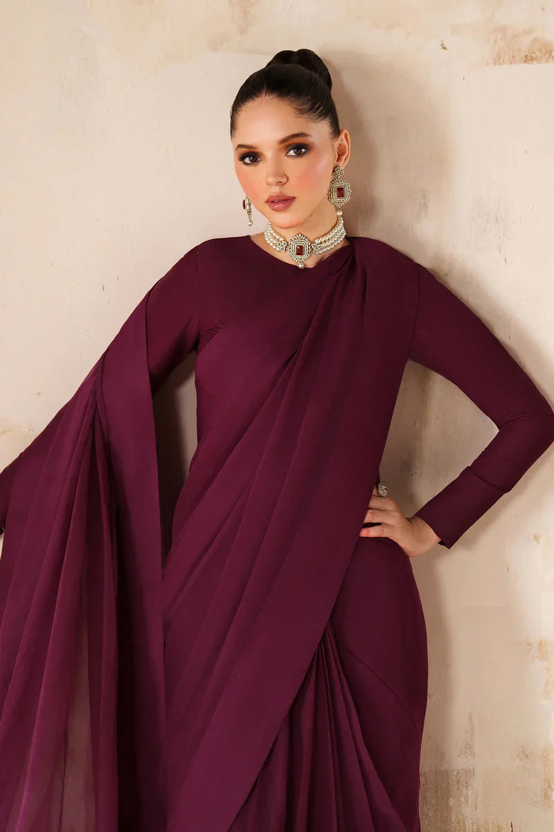 Baroque | Ensembles | PLAIN CHIFFON SAREE EN-1221