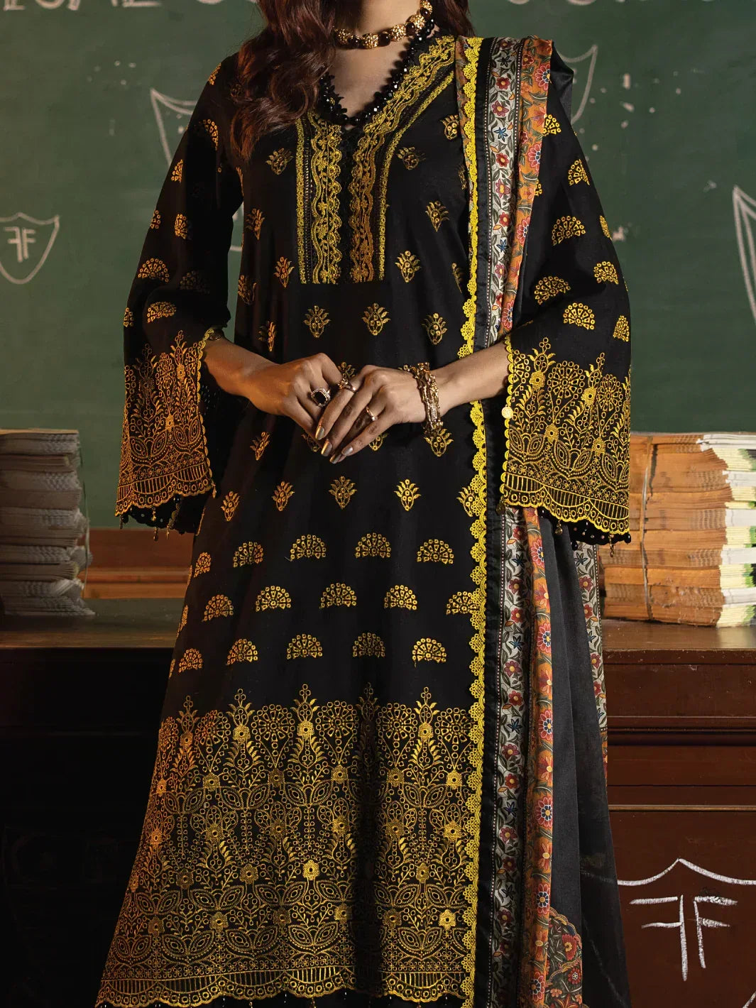 Faiza Faisal | Maya Luxury Lawn | Clara - Rang-e-Khaas