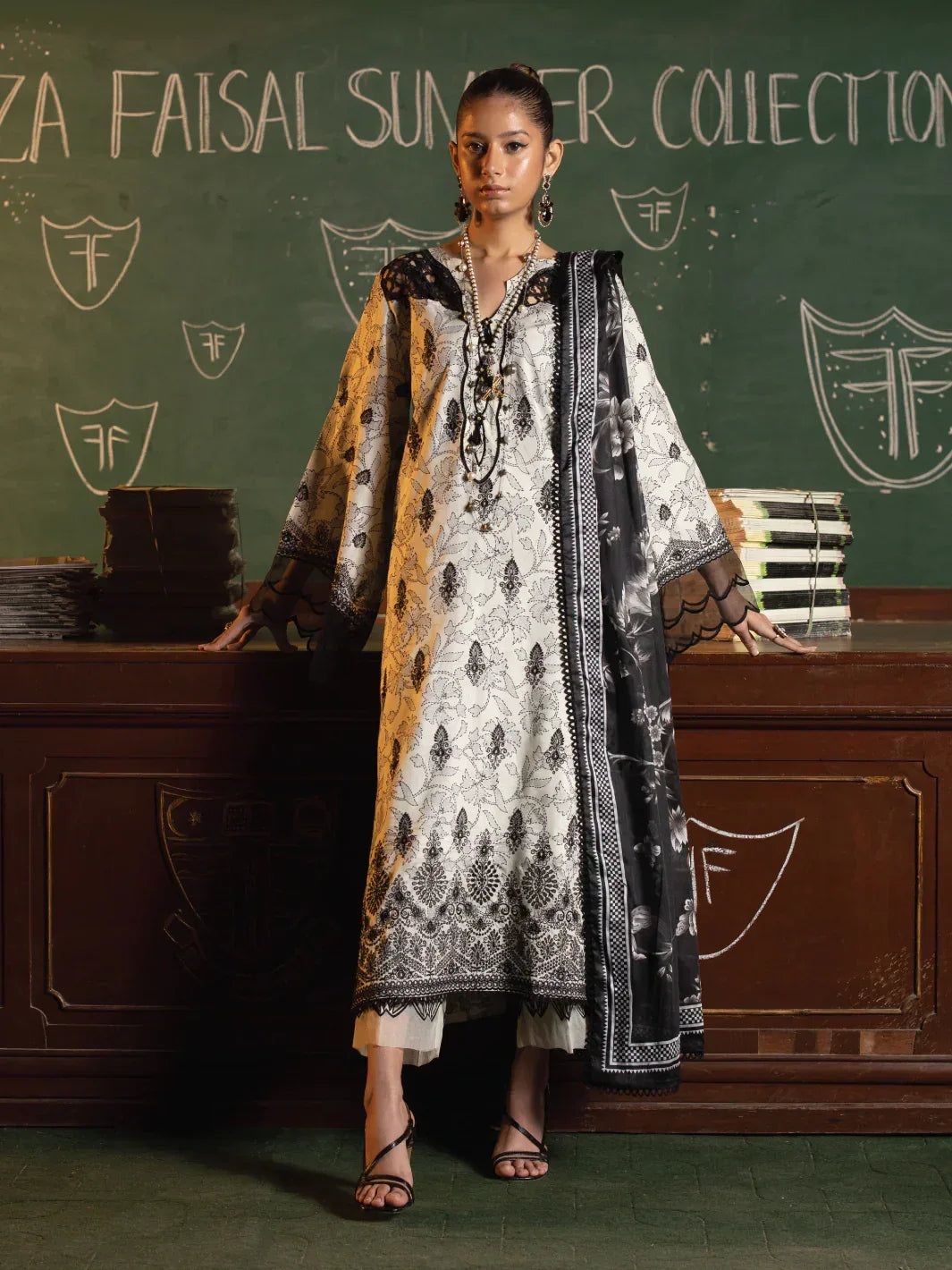 Faiza Faisal | Maya Luxury Lawn | Deniz - Rang-e-Khaas