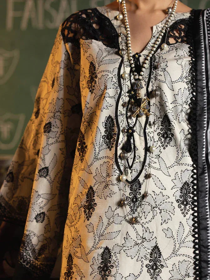 Faiza Faisal | Maya Luxury Lawn | Deniz - Rang-e-Khaas