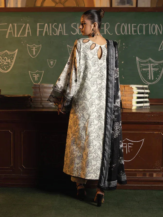 Faiza Faisal | Maya Luxury Lawn | Deniz - Rang-e-Khaas
