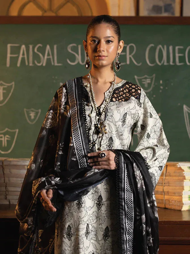 Faiza Faisal | Maya Luxury Lawn | Deniz - Rang-e-Khaas