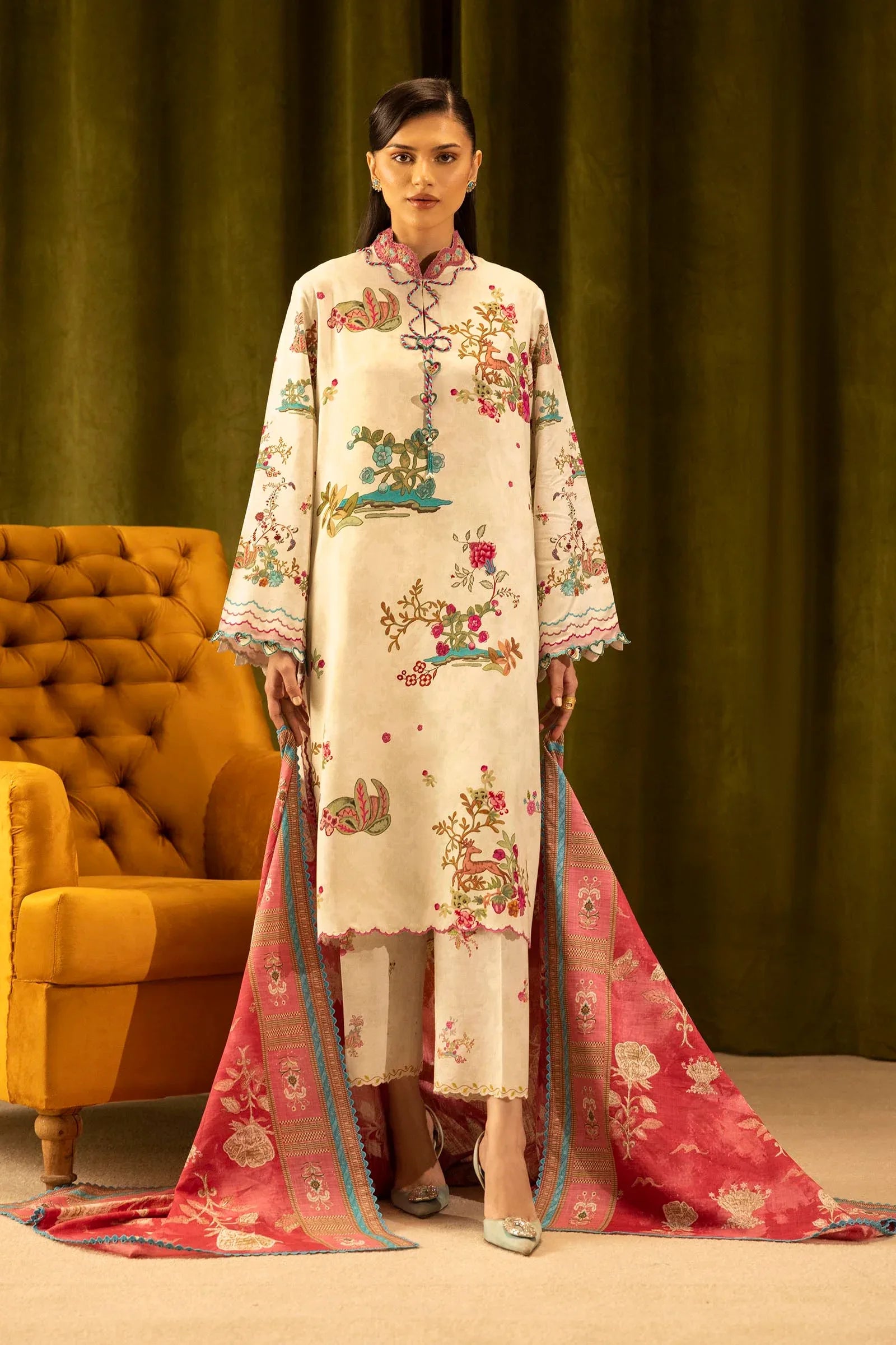 Sana Safinaz | Muzlin Winter 25 | 014A - Rang-e-Khaas
