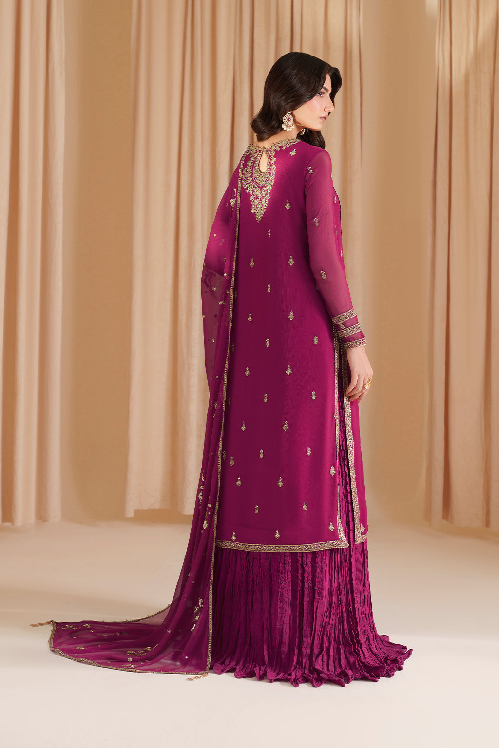 Iznik CC-81 Embroidered Chiffon