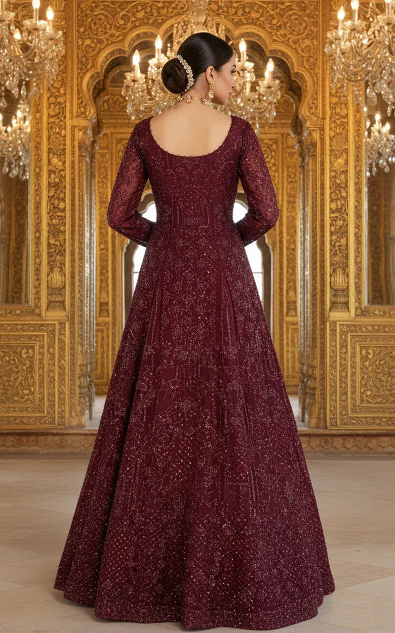 Embroidered Maxi With Dupatta