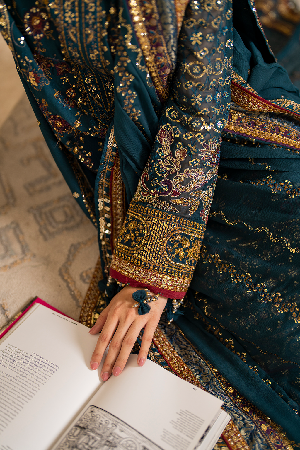 Iznik CC-46 Embroidered Chiffon