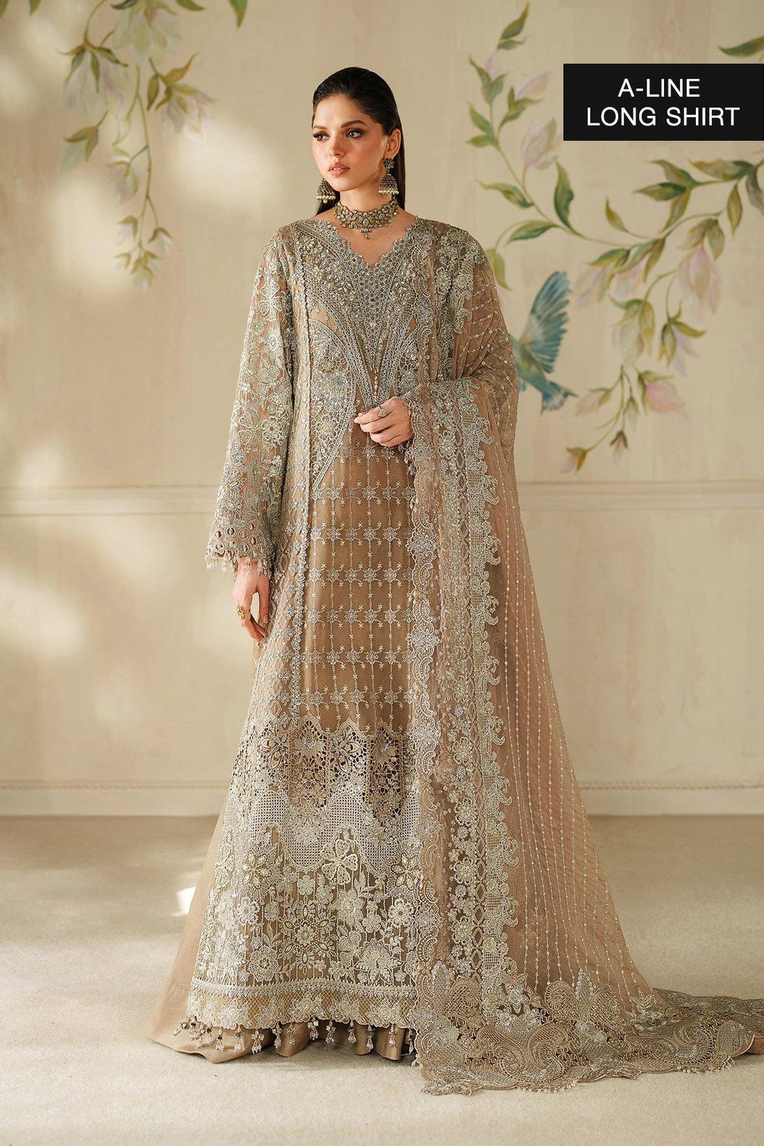 EMBROIDERED CHIFFON CH14-08 STITCHED