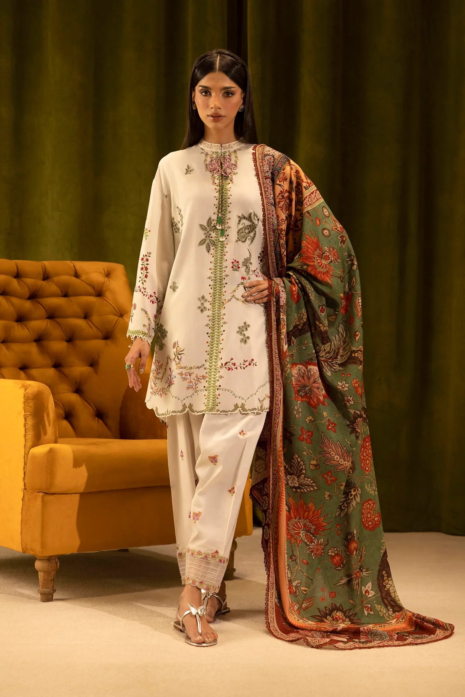 Sana Safinaz | Muzlin Winter 25 | 015A - Rang-e-Khaas