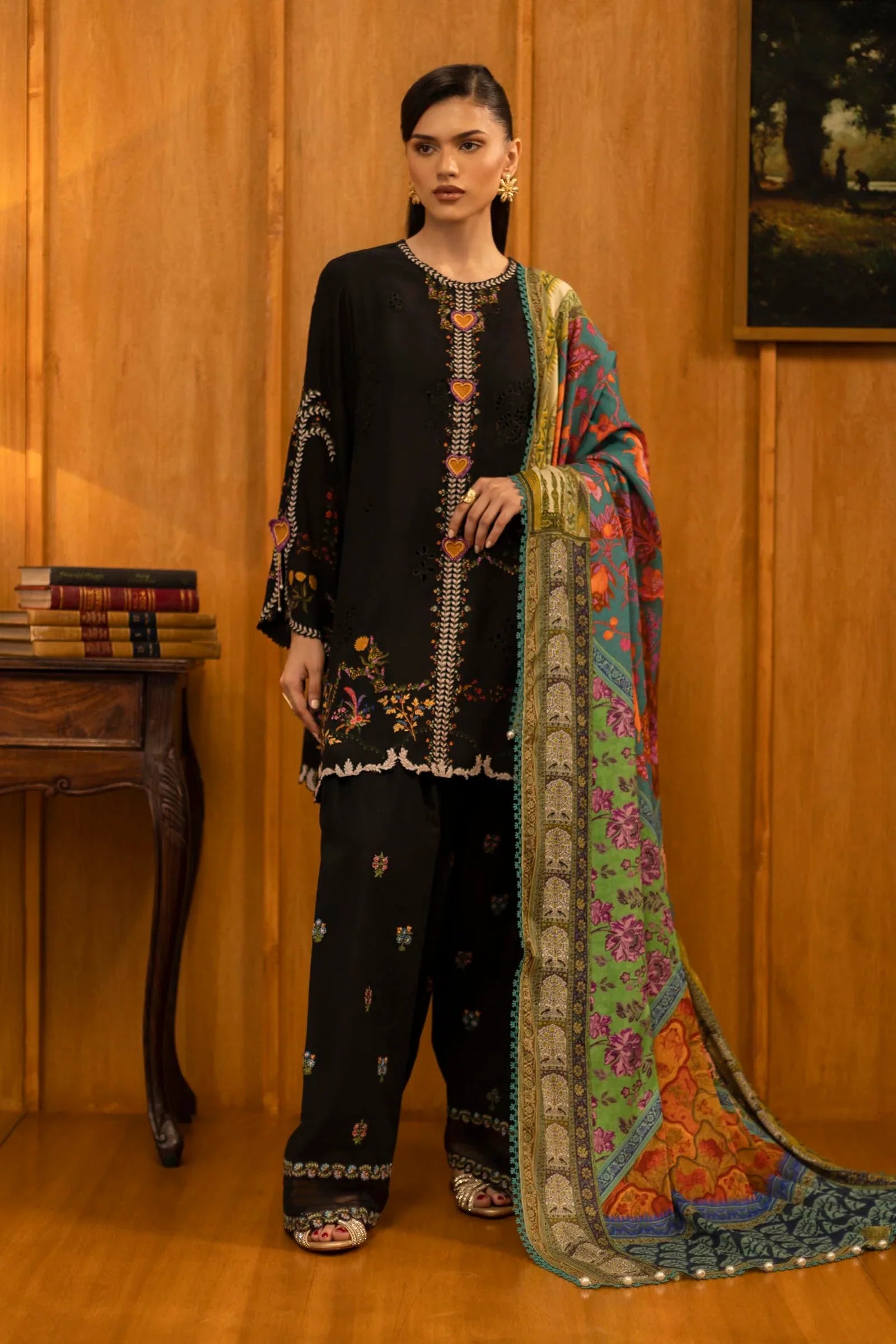 Sana Safinaz | Muzlin Winter 25 | 015B - Rang-e-Khaas