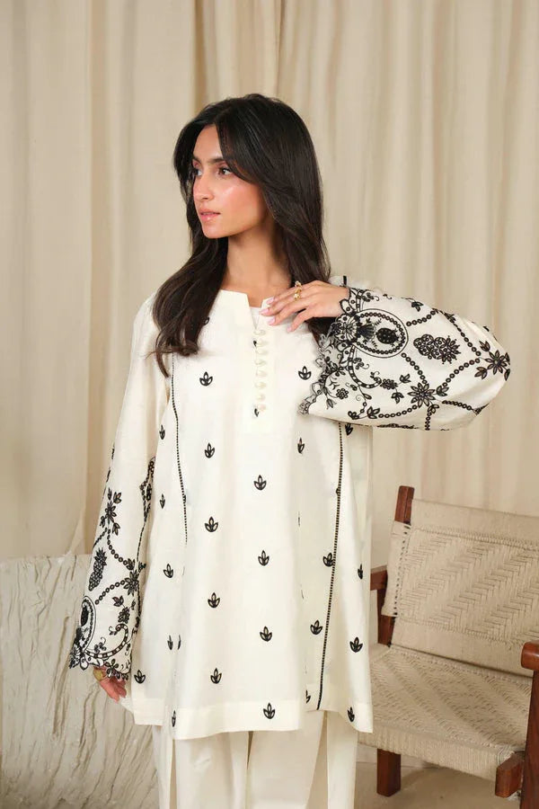 Noor by Saadia Asad | Noor Pret 25 | D2 - Monochrome Flair - Rang-e-Khaas