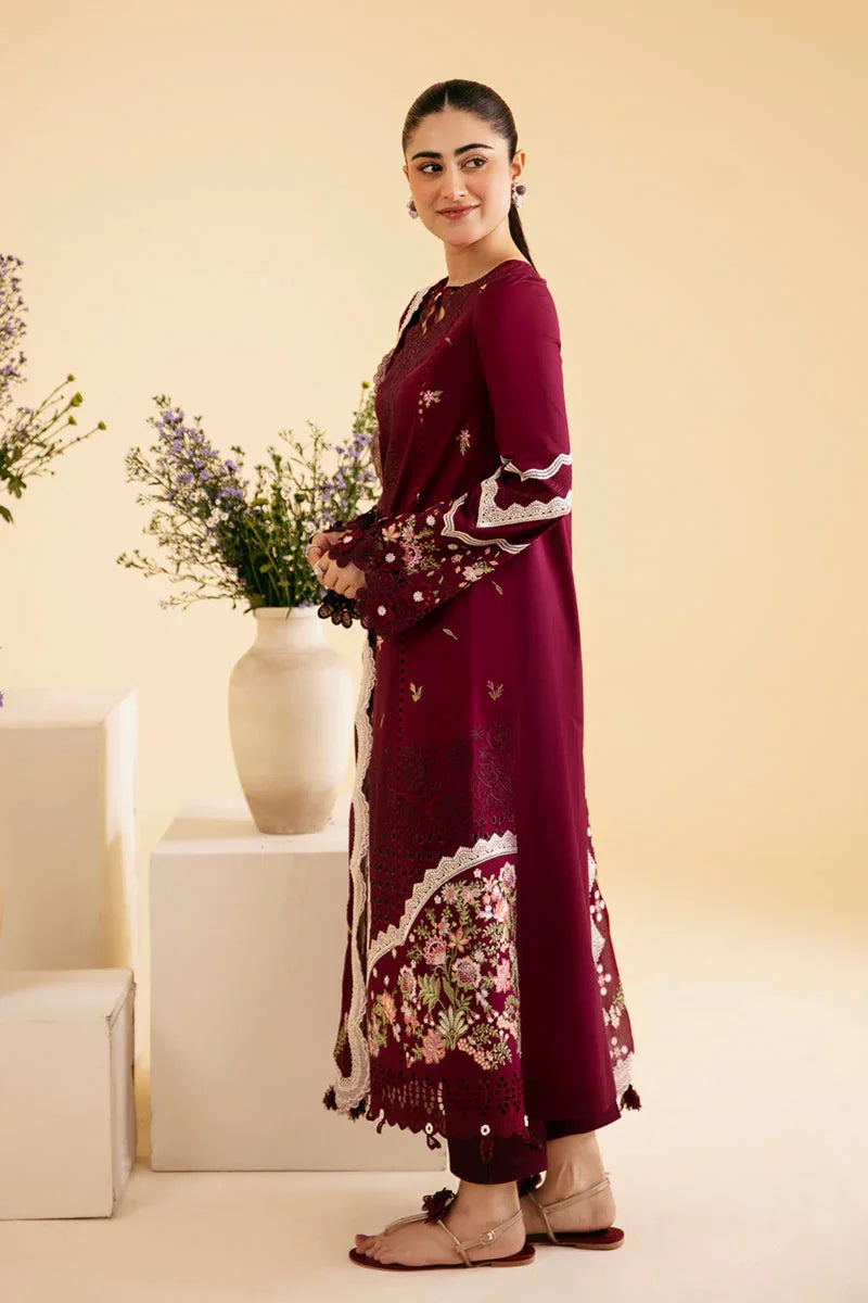 Qalamkar | Qlinekari Luxury Lawn | SQ-11 ZENAL - Rang-e-Khaas