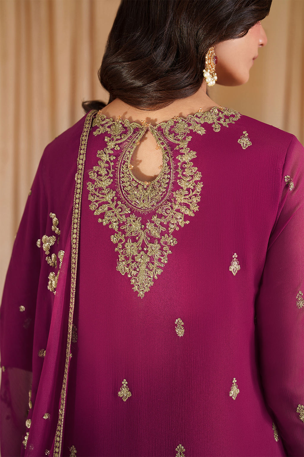 Iznik CC-81 Embroidered Chiffon