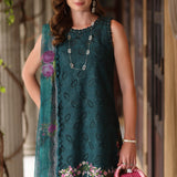 Noor by Saadia Asad | Eid Luxury Schiffli Laserkari 25 | D5- Teal