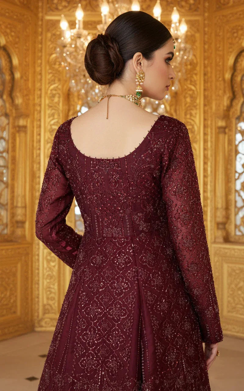 Embroidered Maxi With Dupatta