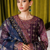 Alizeh Fashion Luxury Embroidered Chiffon 3Pc Suit AF-CH-2173-Nagar B Magenta