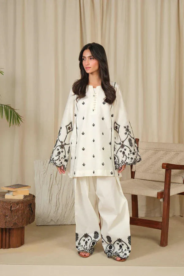 Noor by Saadia Asad | Noor Pret 25 | D2 - Monochrome Flair - Rang-e-Khaas