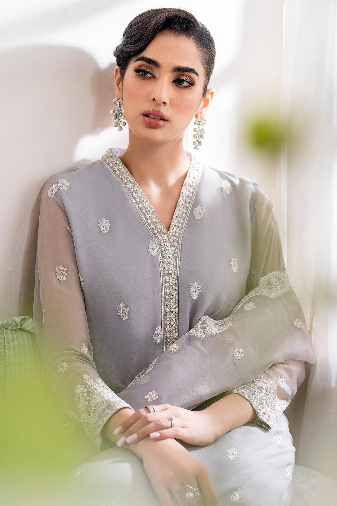 Declare | Chiffon Luxe | DOVE LFP-1108 - Rang-e-Khaas