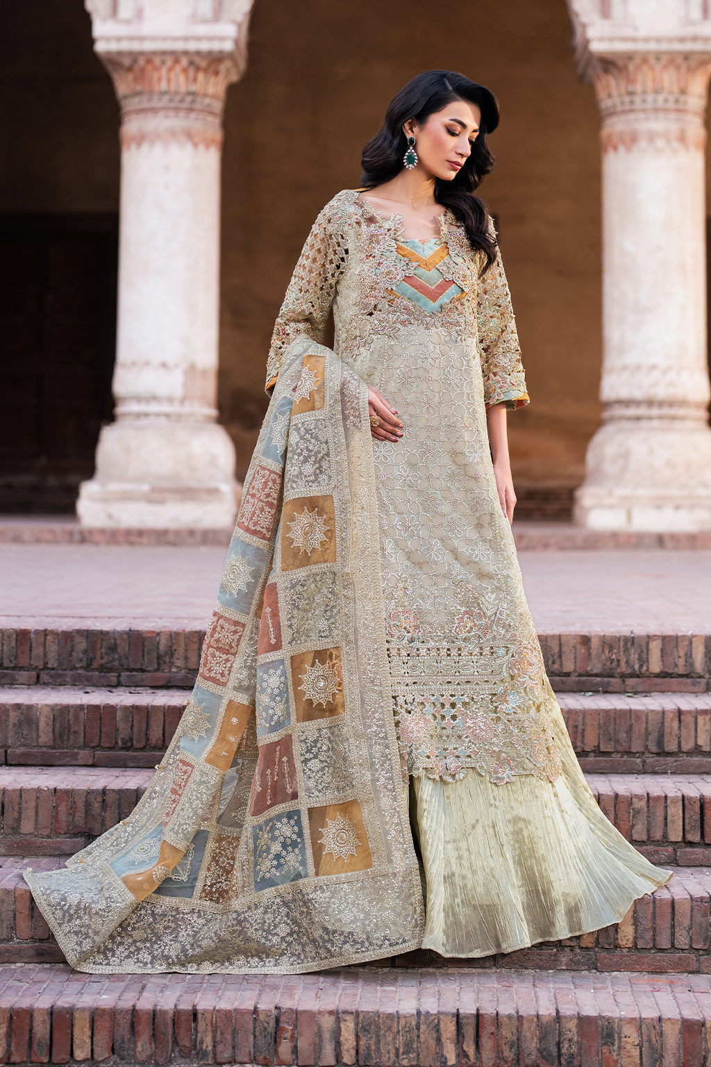 Iznik ILC-02 Embroidered Chiffon