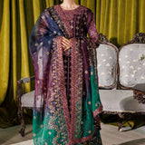 Alizeh Fashion Luxury Embroidered Chiffon 3Pc Suit AF-CH-2173-Nagar B Magenta