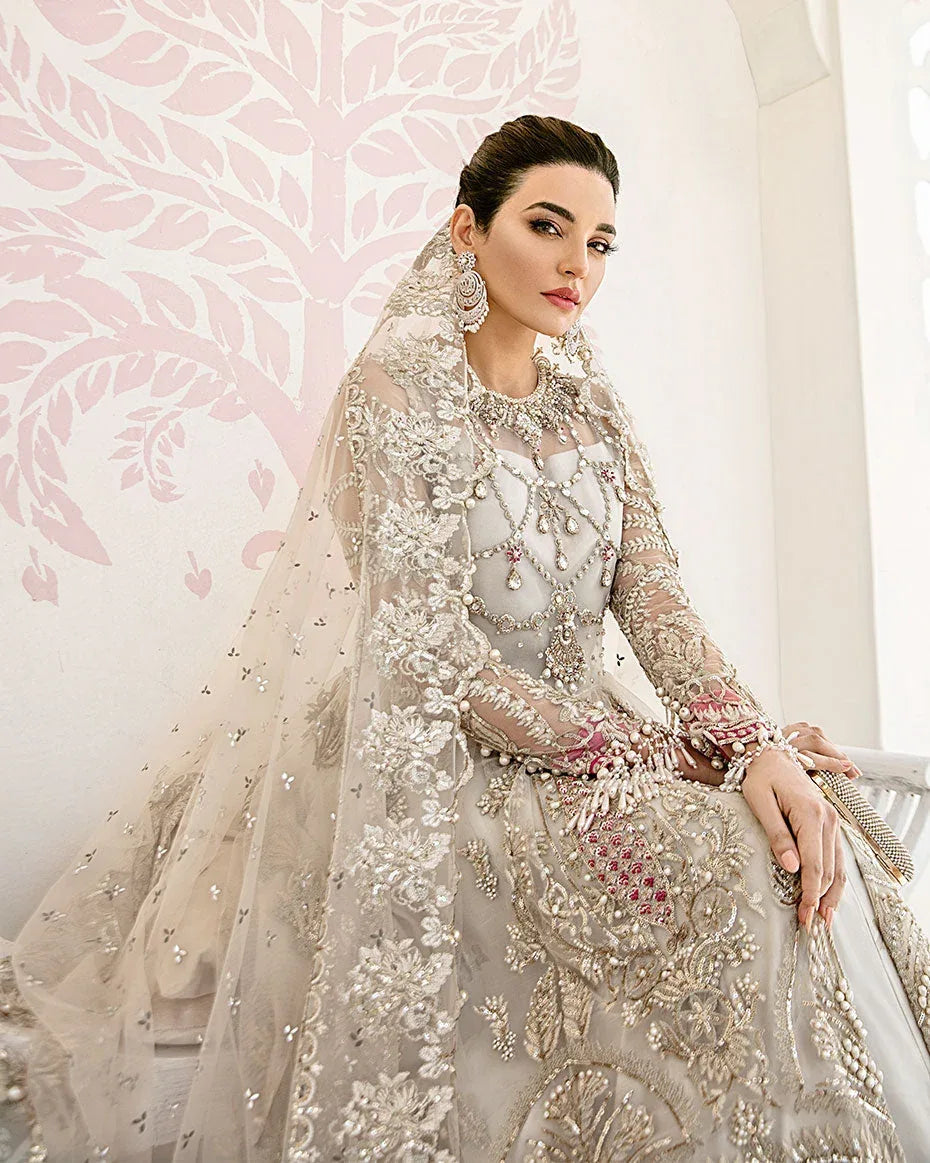 Gulaal | Wedding Formals | Jeune Embroidered Net 3-Piece Suit WS-02 - Rang-e-Khaas