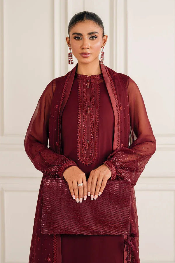 Baroque | Luxury Pret 25 | EMBROIDERED CHIFFON PR-1136 - Rang-e-Khaas